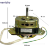 Motor de Secado de 65w flecha 10 MM - Imagen 3