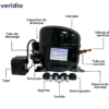 Compresor 1/3 HP 115 / 127 volts 60Hz Gas 134a para Refrigerador - Imagen 5