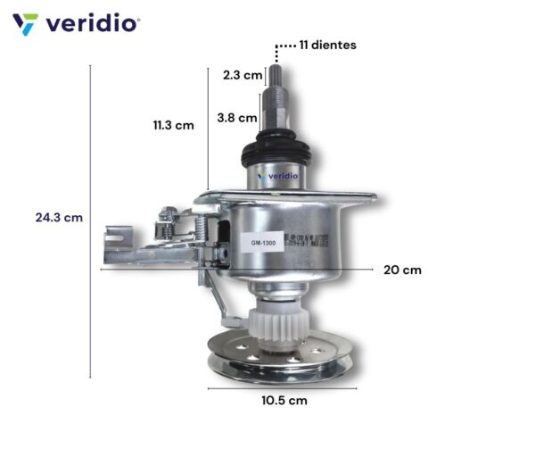 Transmisión Metálica GM-1300 Un Engrane para Lavadora Daewoo - Imagen 4