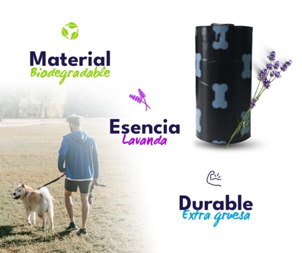 Bolsas Desechables para Popo de Perro Biodegradables Mascotas - Imagen 4