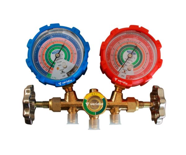 Manifold Manómetro Eco con Mangueras para Refrigerantes R410A y R134a - Imagen 2