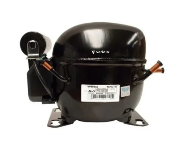Compresor Embraco 1/3+ HP 115 volts Gas R134 NEK6210Z Media Temperatura