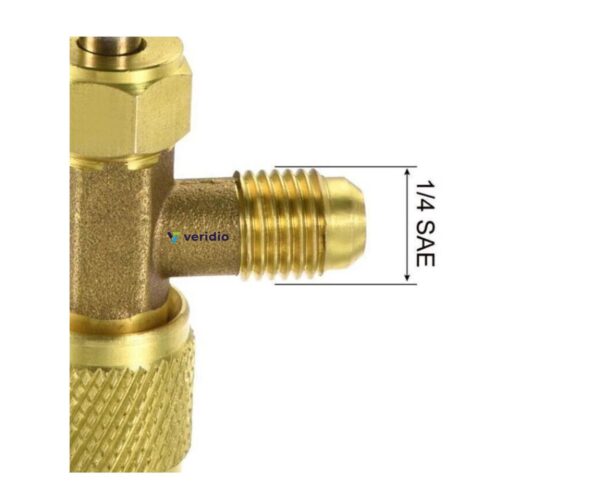 Válvula Check con Llave para Lata de Gas Refrigerante 1/4 y 7/16 - Imagen 4
