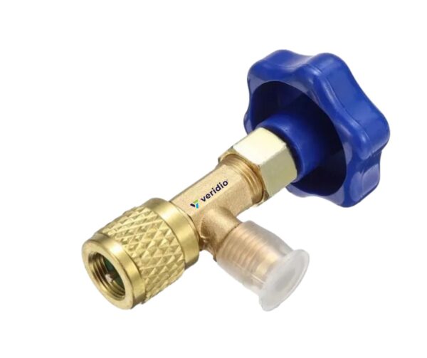Válvula Check con Llave para Lata de Gas Refrigerante 1/4 y 7/16 - Imagen 2