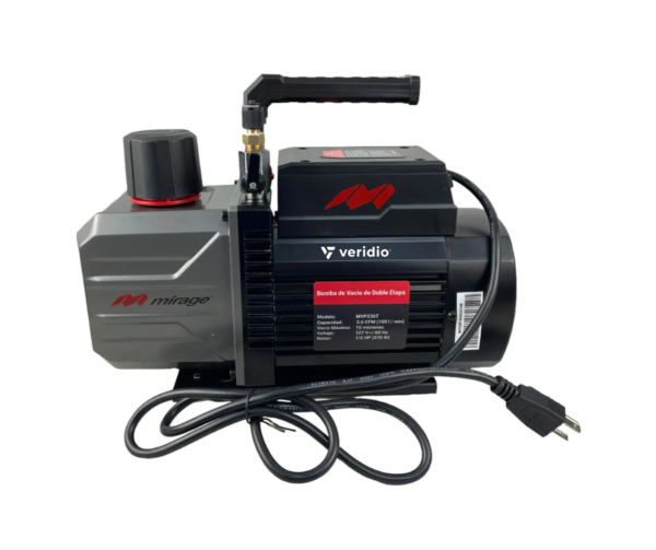 Bomba de Vacío Mirage 3.6 CFM 1/2 HP Dos Etapas 127V