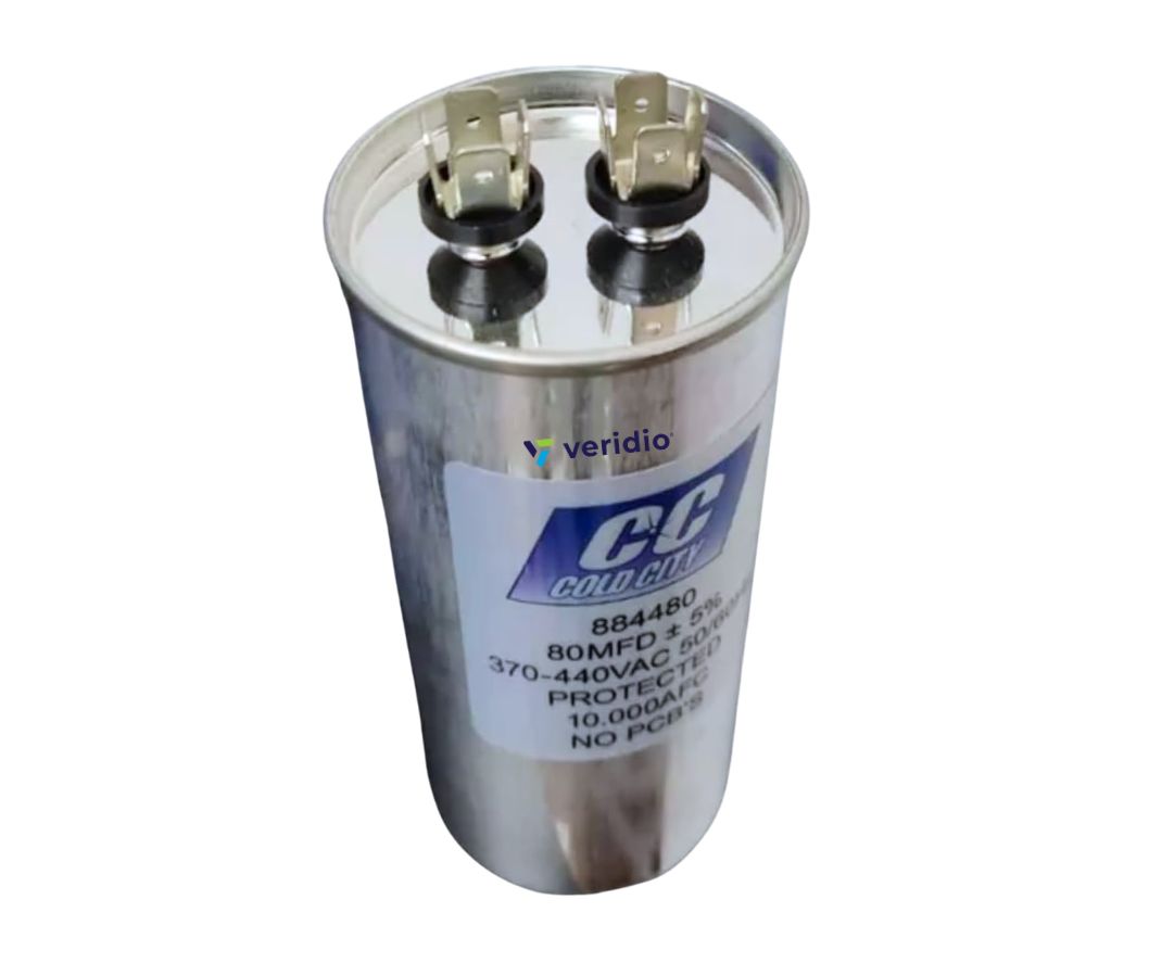 Capacitor de Trabajo 80 Mfd 370-440V Aluminio Redondo - Imagen 2